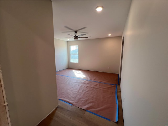 5355 Byrd Creek Trl, Jackson, MO 63755 - spare room featuring a ceiling fan, recessed lighting, and wood finished floors