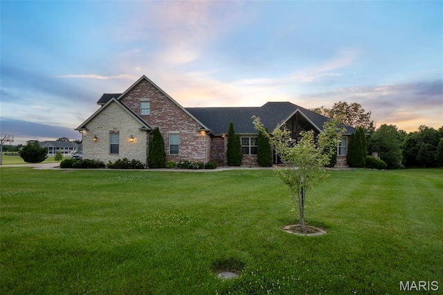 165 Kingsborough Ct, Jackson, MO 63755 - view of front of property with a yard and brick siding