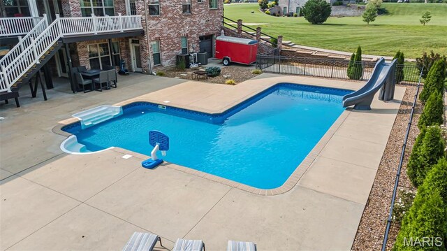 165 Kingsborough Ct, Jackson, MO 63755 - view of pool featuring a water slide and a patio area