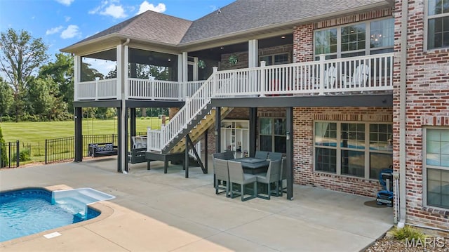 165 Kingsborough Ct, Jackson, MO 63755 - view of swimming pool featuring a patio and stairs