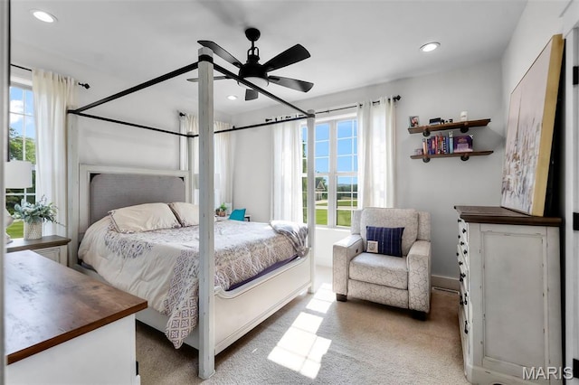 165 Kingsborough Ct, Jackson, MO 63755 - carpeted bedroom with recessed lighting and a ceiling fan