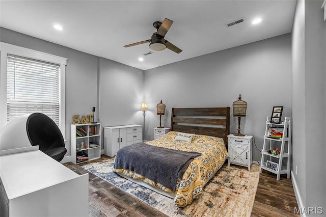 165 Kingsborough Ct, Jackson, MO 63755 - bedroom featuring wood finished floors, recessed lighting, and a ceiling fan