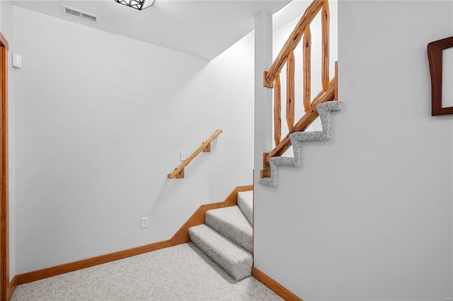 6800 Promise Pt, House Springs, MO 63051 - stairs featuring baseboards and carpet floors