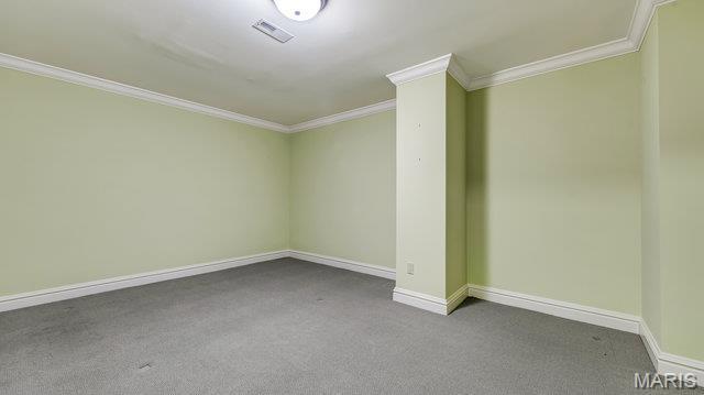 962 Hwy W, Foristell, MO 63348 - unfurnished room with crown molding and carpet flooring