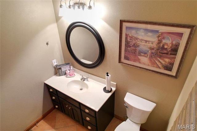 334 Spring Lake Rd, Millstadt, IL 62260 - bathroom with vanity, toilet, and tile patterned floors