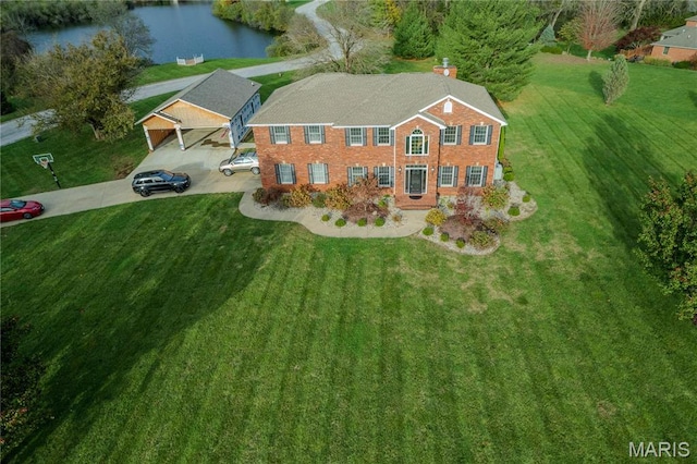 334 Spring Lake Rd, Millstadt, IL 62260 - aerial overview of property's location featuring a large body of water