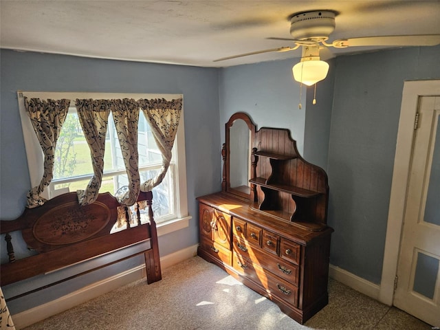 174 Clinton St, Hamburg, IL 62045 - bedroom with baseboards, multiple windows, and ceiling fan