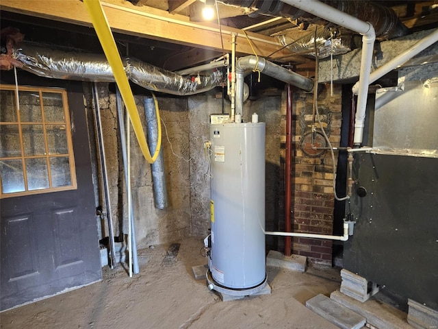 174 Clinton St, Hamburg, IL 62045 - utilities featuring gas water heater and heating unit