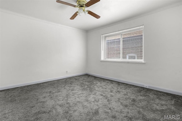 7273 Dartmouth Ave, Saint Louis, MO 63130 - unfurnished room featuring carpet floors, a ceiling fan, and baseboards