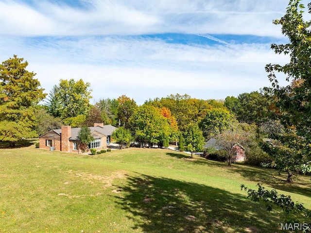 view of green lawn