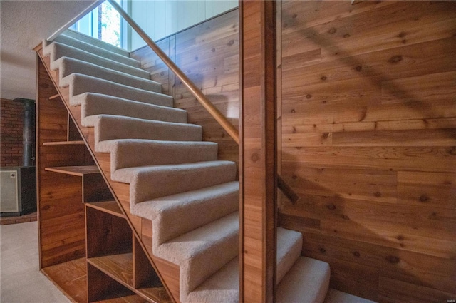12191 County Road 637, Dexter, MO 63841 - staircase featuring wood walls