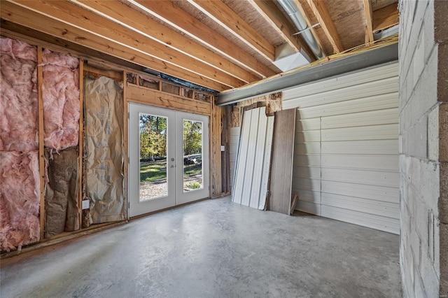 11336 Choctaw Cir, Saint Genevieve, MO 63670 - miscellaneous room featuring concrete floors and french doors