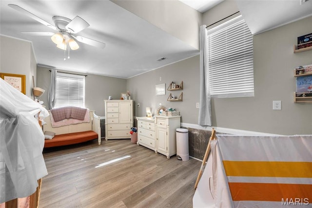 10410 Business 21, Hillsboro, MO 63050 - bedroom with light wood-type flooring and a ceiling fan
