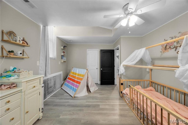 10410 Business 21, Hillsboro, MO 63050 - bedroom featuring light wood-type flooring and a ceiling fan
