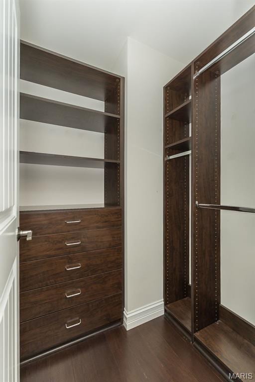 612 Savannah View Way, Chesterfield, MO 63017 - walk in closet with dark wood-style floors