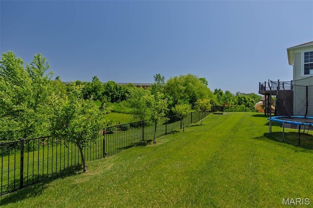 612 Savannah View Way, Chesterfield, MO 63017 - view of yard with a trampoline