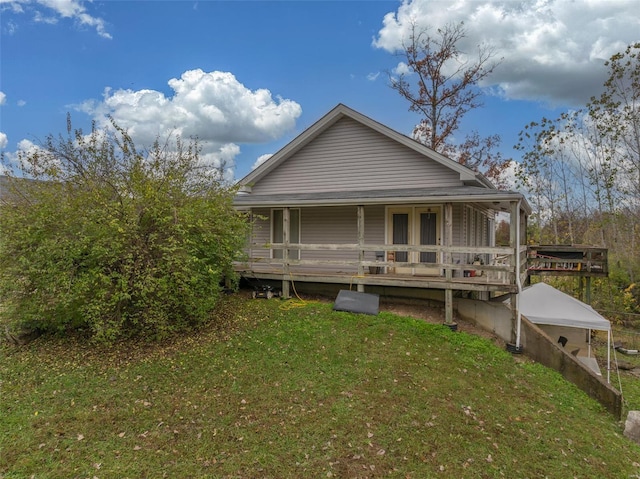 29379 Trails End Unit A & B, Wright City, MO 63390 - rear view of property with a yard and a porch