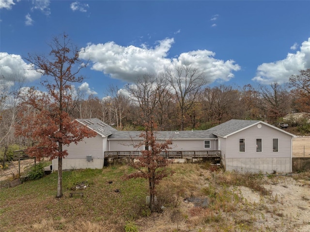 29379 Trails End Unit A & B, Wright City, MO 63390 - rear view of property featuring a deck and a shingled roof