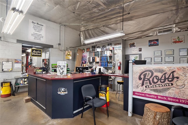 1826 Raab Ave, Belleville, IL 62226 - misc room featuring concrete flooring and concrete block wall