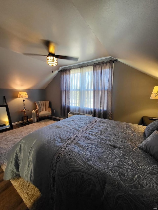 2724 Wayne Rte # Oo, Greenville, MO 63944 - carpeted bedroom with lofted ceiling, baseboards, and a ceiling fan