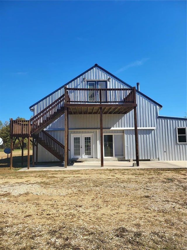 2724 Wayne Rte # Oo, Greenville, MO 63944 - rear view of house with a deck and stairs