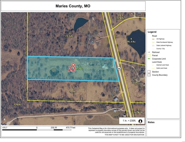 aerial overview of property's location