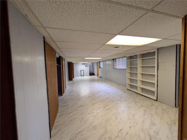 7 Carole Ln, Frontenac, MO 63131 - below grade area featuring light marble finish flooring