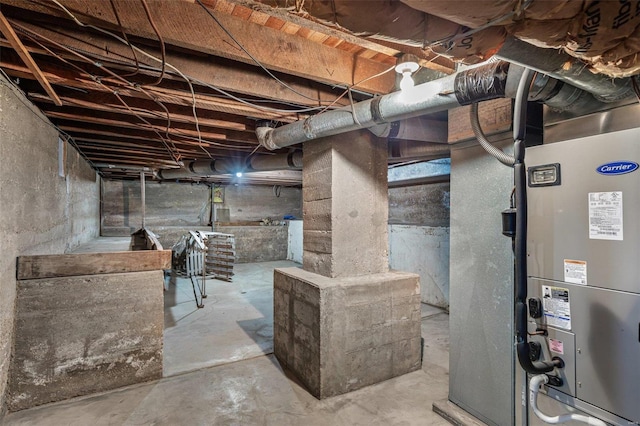 94 Jersey Ln, Bloomsdale, MO 63627 - unfinished basement featuring heating unit