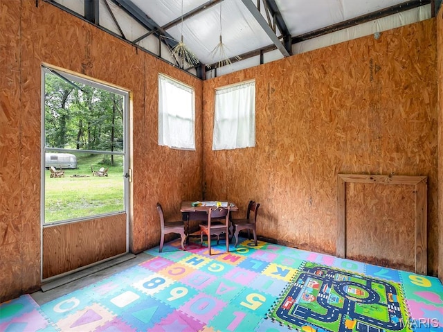 575 E Villa Ridge Rd, Villa Ridge, MO 63089 - rec room featuring healthy amount of natural light and lofted ceiling