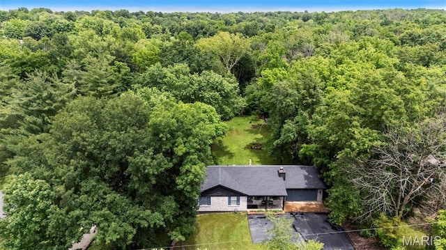 575 E Villa Ridge Rd, Villa Ridge, MO 63089 - aerial view of property and surrounding area with a heavily wooded area