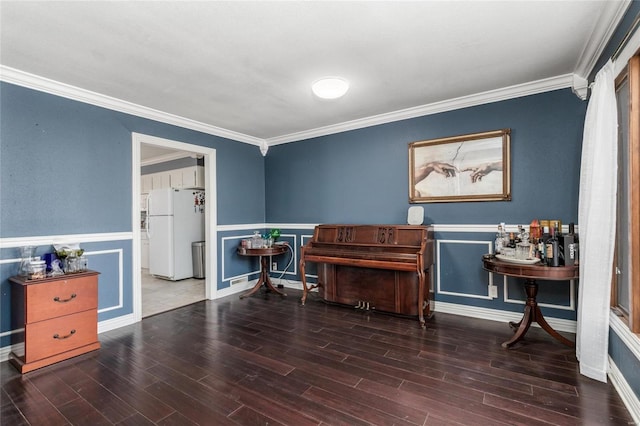 24950 State Rd A, Richland, MO 65556 - sitting room with wood finished floors, crown molding, wainscoting, and baseboards