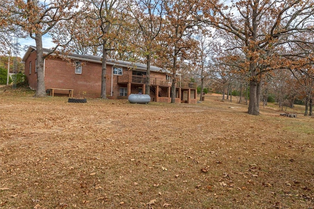 24950 State Rd A, Richland, MO 65556 - view of yard featuring a wooden deck