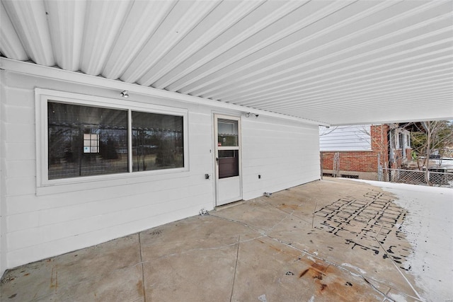 view of patio with fence