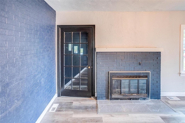 doorway to property with stucco siding