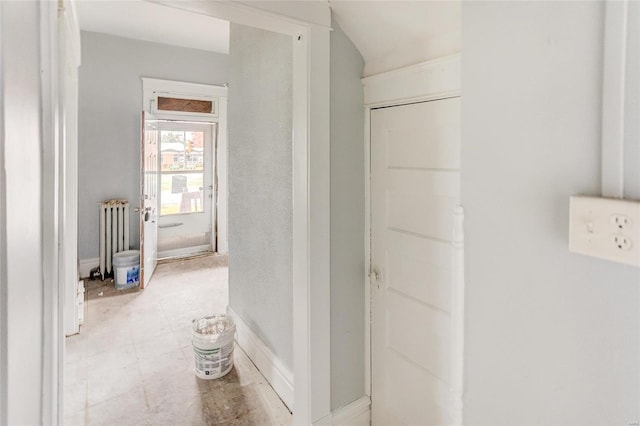 124 Carlyle Ave, Belleville, IL 62220 - corridor with radiator and vaulted ceiling