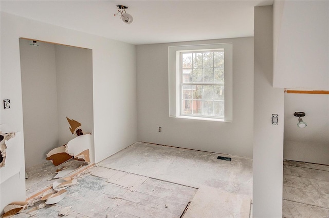 view of spare room