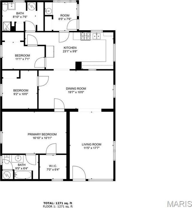 219 Highland St, Carrollton, IL 62016 - room layout
