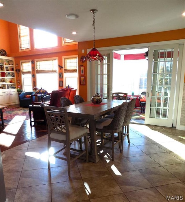 13185 Jenna Ln, Rolla, MO 65401 - tiled dining room featuring recessed lighting