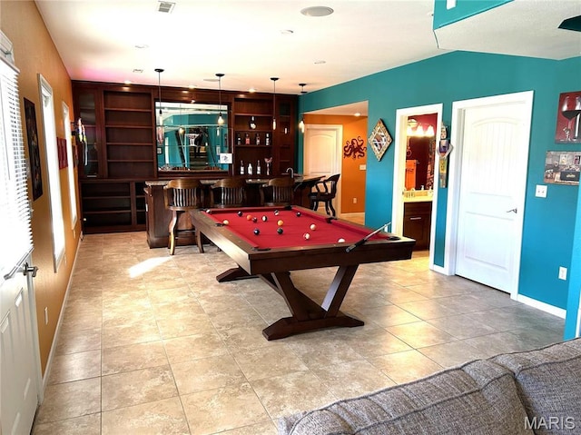 13185 Jenna Ln, Rolla, MO 65401 - game room featuring billiards, baseboards, and tile patterned floors