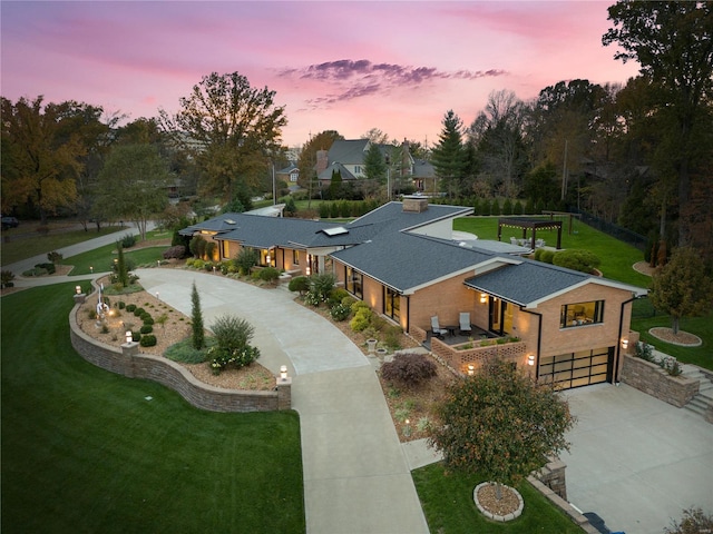 view of subject property