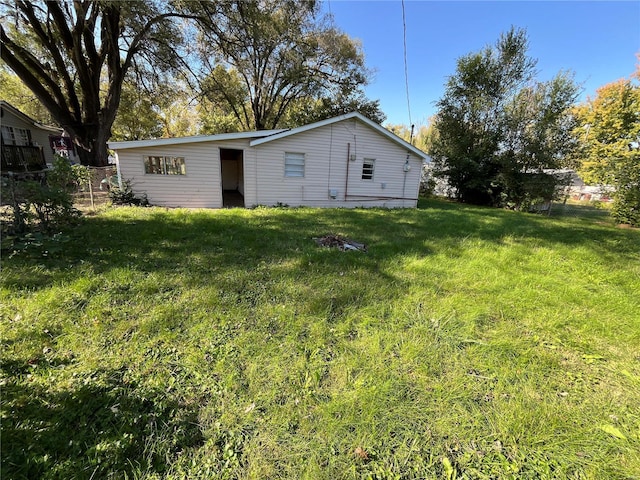 view of grassy yard