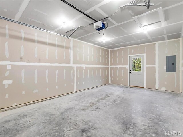 60 Cedar Brook Dr, Pacific, MO 63069 - garage with electric panel and a garage door opener