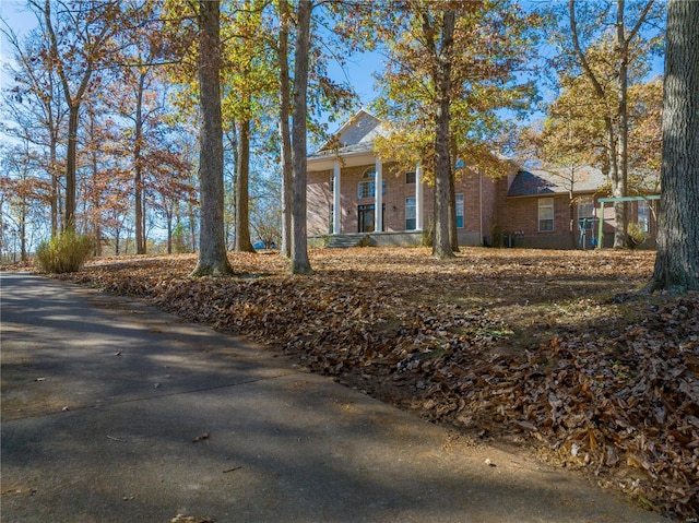 view of front of house with brick siding