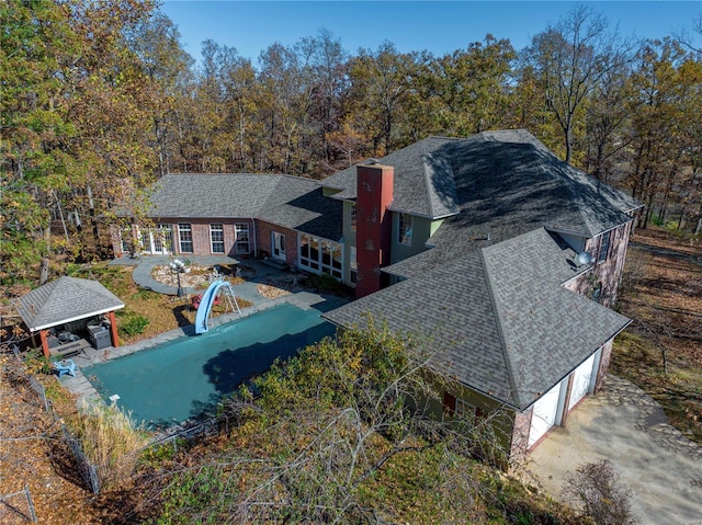 view from above of property