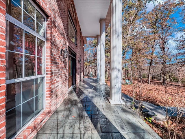 view of patio featuring covered porch