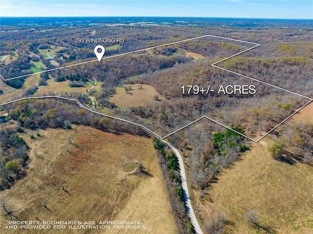 view of property location with property parcel outlined