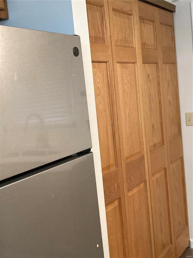 6550 E Dolphin Cir E, Florissant, MO 63033 - kitchen view of freestanding refrigerator
