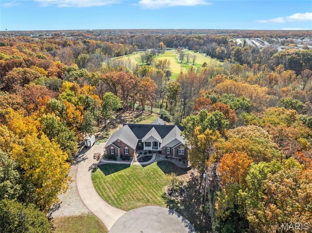 809 Peruque View Ct, Wentzville, MO 63385 - view from above of property with a heavily wooded area