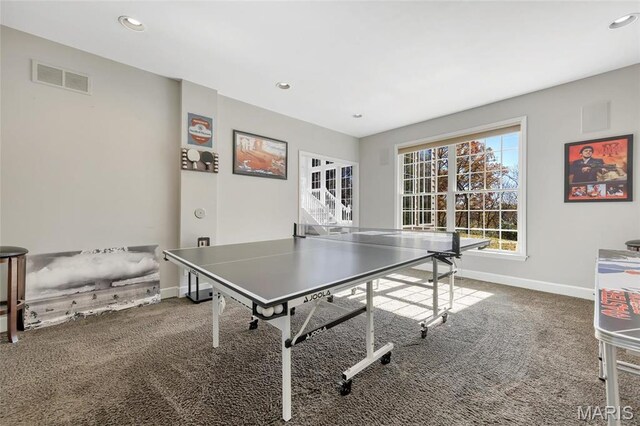 809 Peruque View Ct, Wentzville, MO 63385 - game room with carpet flooring, baseboards, and recessed lighting