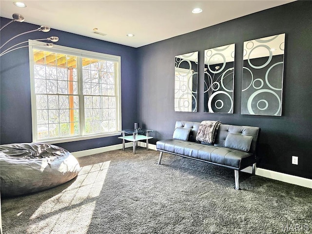 809 Peruque View Ct, Wentzville, MO 63385 - sitting room with carpet, baseboards, and recessed lighting